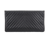 Fold Chevron Clutch, &pound;950, Handbags, Black, Leather, Back view